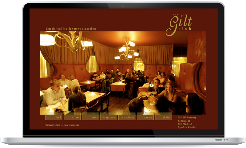 The Gilt Club and Restaurant website